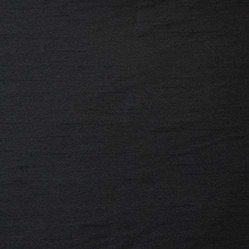 57 Wide Faux Dupioni Silk Drapery Fabric Black Color by The Yard