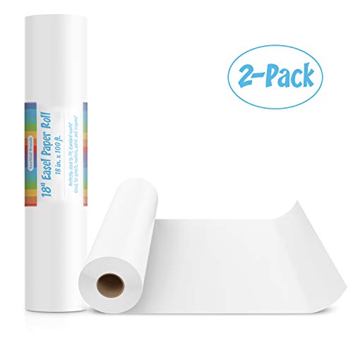 2 Pack of 18-Inch Easel Paper Roll for Arts & Crafts, Fits Most St...