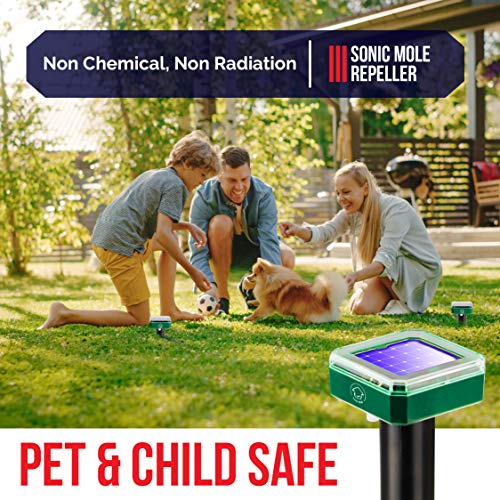 Livin’ Well Solar Ultrasonic Pest Repeller Stakes - 8pk Outdoor Pe...