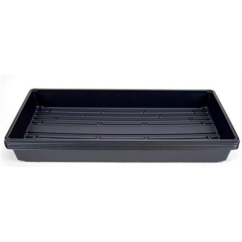 5 Pack of Durable Black Plastic Growing Trays Without Drain Holes...