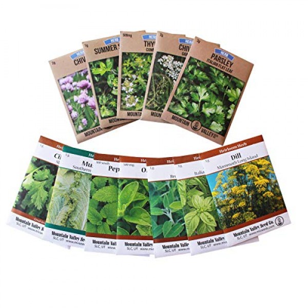 Assortment of 12 Culinary Herb Seeds - Non-GMO | Grow Cooking Herb...