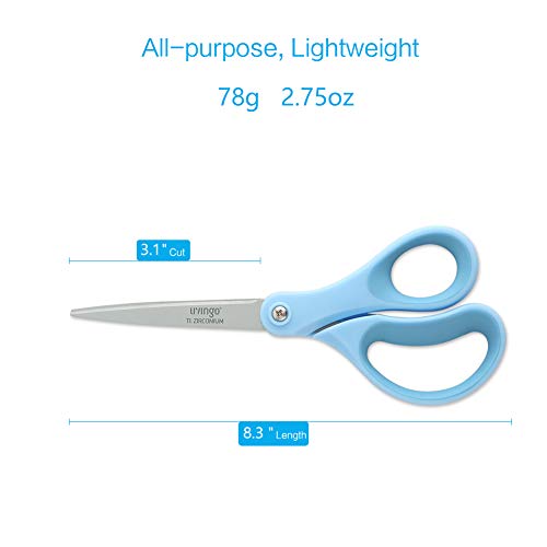 LIVINGO 8 Titanium Non-Stick Sewing Fabric Scissors, Professional...