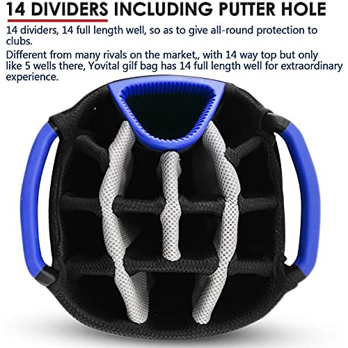 LIVSINGOLF 14 Way Golf Cart Bag for Push Bag Classy Design Full Le...