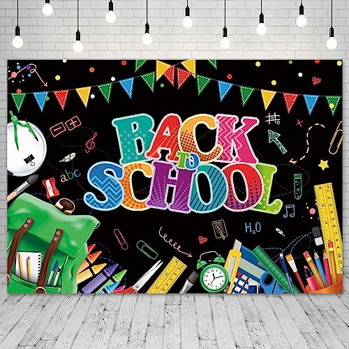 LIVUCEE 10x8ft Polyester Fabric Back to School Backdrop for Photog...