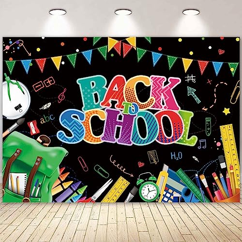 LIVUCEE 10x8ft Polyester Fabric Back to School Backdrop for Photog...