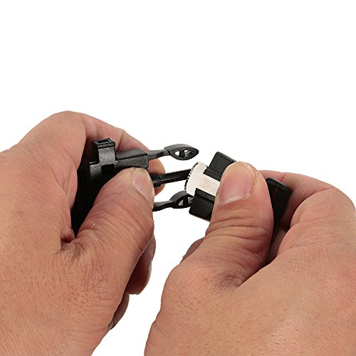 Lixada 10Pcs Emergency Whistle Buckle with Flint Scraper Fire Star...