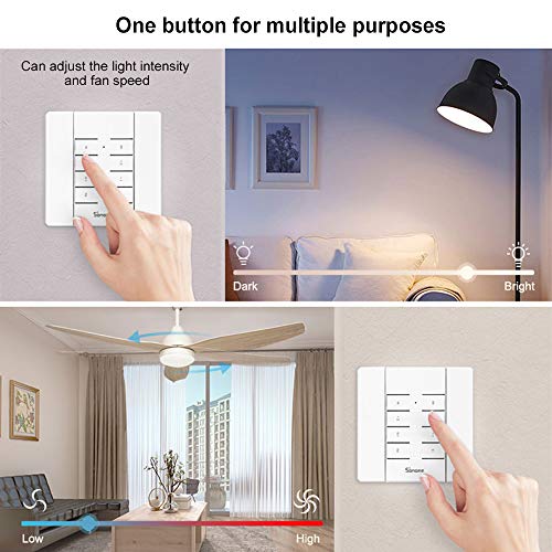 Lixada Ceiling Fan Remote Control Kit, Wi-Fi Ceiling Fan and Light...