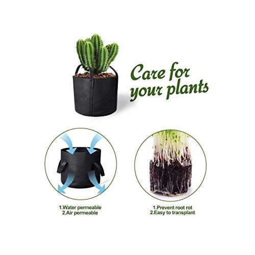 2 Pack 15 Gallon Potato Grow Bags, Breathable Garden Growing Bag w...