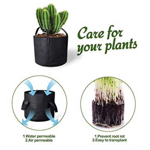 2 Pack 15 Gallon Potato Grow Bags, Breathable Garden Growing Bag w...