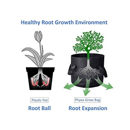 2 Pack 15 Gallon Potato Grow Bags, Breathable Garden Growing Bag w...