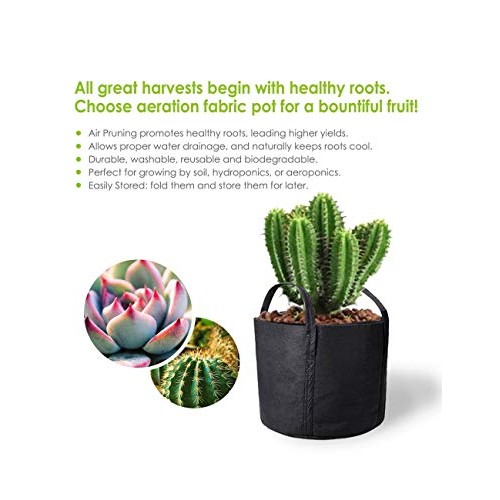 2 Pack 15 Gallon Potato Grow Bags, Breathable Garden Growing Bag w...