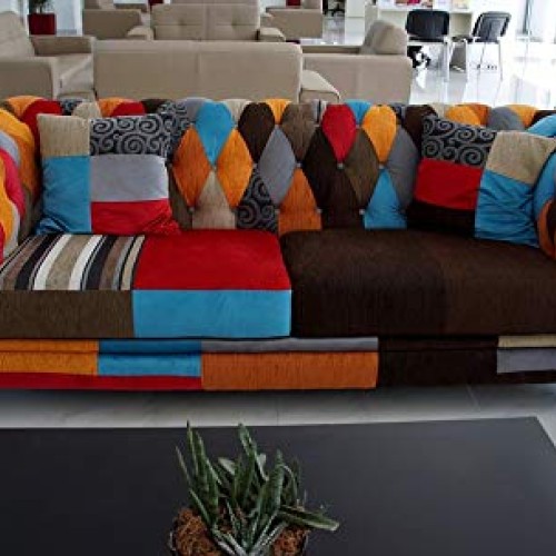 Marina 116 Cement Brindle Upholstery Fabric by The Yard