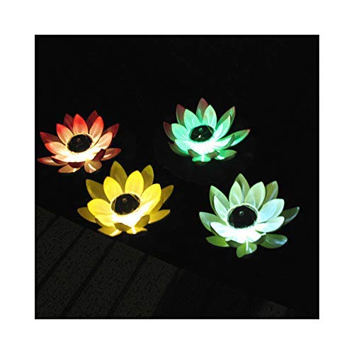 Solar Floating Light Beautiful Vibrant Colorful Lotus Flower Pond ...