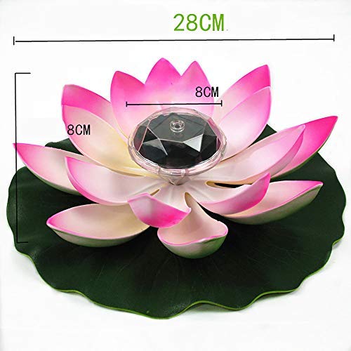 Solar Floating Light Beautiful Vibrant Colorful Lotus Flower Pond ...