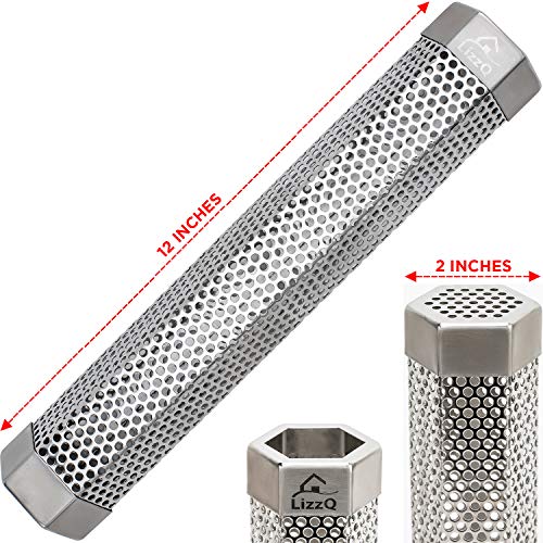 LIZZQ Premium Pellet Smoker Tube 12 inches - 5 Hours of Billowing ...