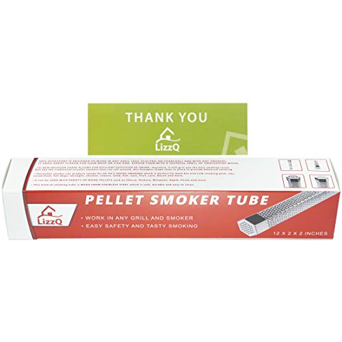 LIZZQ Premium Pellet Smoker Tube 12 inches - 5 Hours of Billowing ...