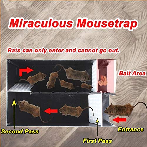 Household Mouse Trap Automatic Continuous Mousetrap Reusable Catch...