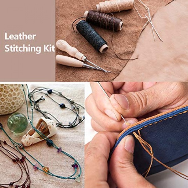 34 Pcs Leather Working Kit, Leather Crafting Tools and Supplies