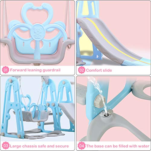 Toddler Climber and Swing Set, 6 in 1 Kids Slide Swing and Climber...