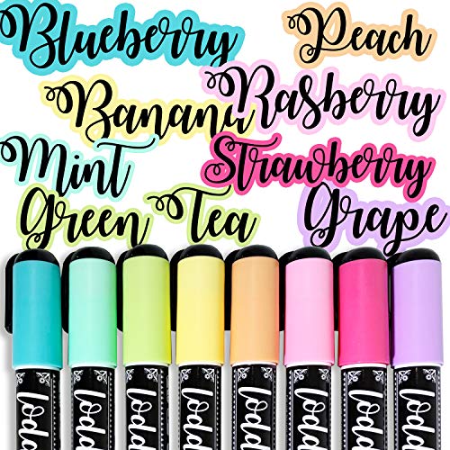 Loddie Doddie Liquid Chalk Markers - Macaron Pastel Colors - Pack ...