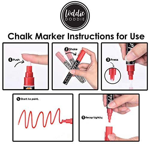 Loddie Doddie Liquid Chalk Markers - Macaron Pastel Colors - Pack ...
