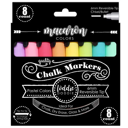 Loddie Doddie Liquid Chalk Markers - Macaron Pastel Colors - Pack ...