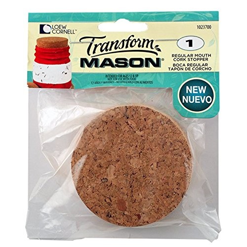 Loew-Cornell, Transform Mason, 1 Piece, Regular Mouth Cork Lid