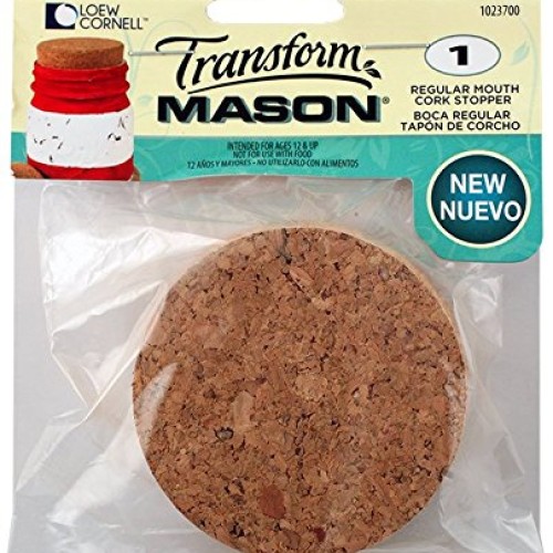 Loew-Cornell, Transform Mason, 1 Piece, Regular Mouth Cork Lid