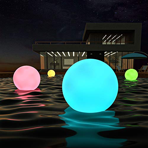 LOFTEK LED Large Floating Pool Light, 20-inch 16 Color Changing Po...