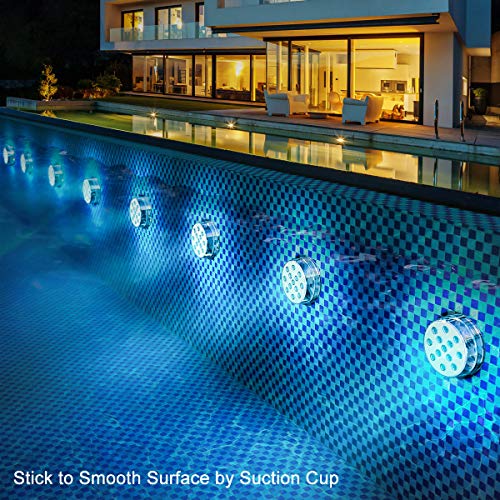 LOFTEK Submersible LED Lights with Remote RF164ft,Full Waterproo...
