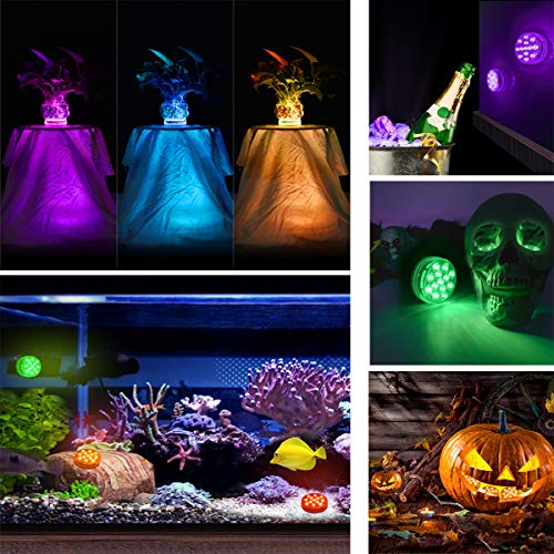 LOFTEK Submersible LED Lights with Remote RF164ft, IP68 Full Wat...
