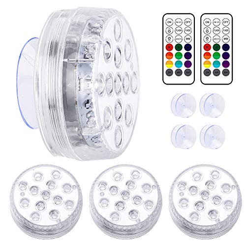 LOFTEK Submersible LED Lights with Remote RF164ft, IP68 Full Wat...