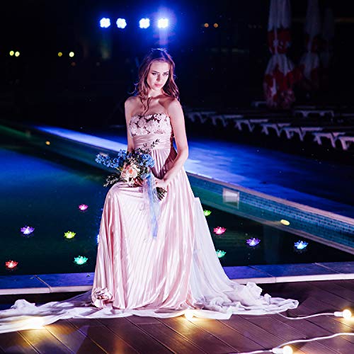 LOGUIDE Floating Pool Lights,Battery Powered Floating Flowers,Pond...