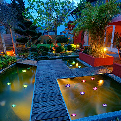 LOGUIDE Floating Pool Lights,Battery Powered Floating Flowers,Pond...