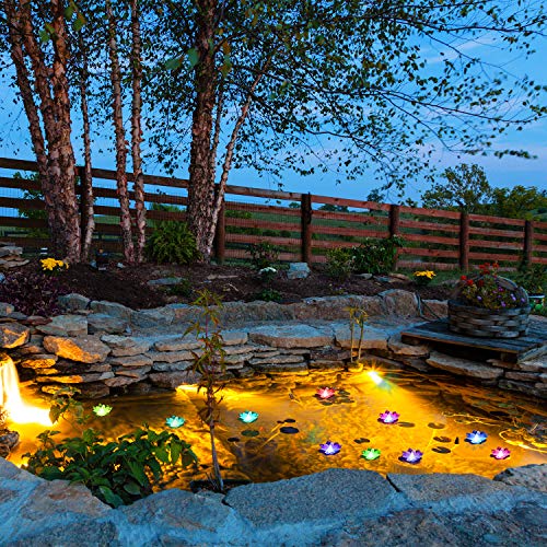 LOGUIDE Floating Pool Lights,Battery Powered Floating Flowers,Pond...