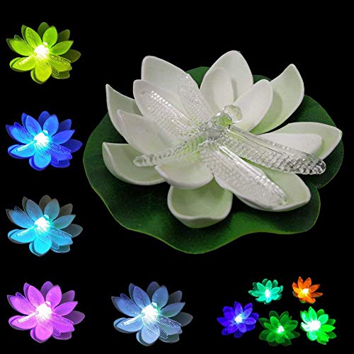 LOGUIDE Floating Pool Lights,Battery Powered Floating Flowers,Pond...