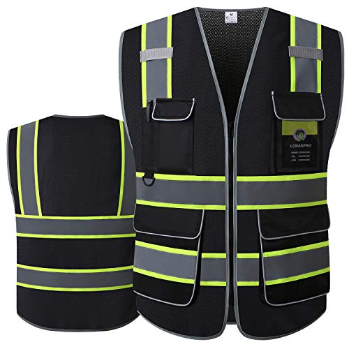 LOHASPRO Safety Vest High Visibility - Mesh Reflective Vest with P...