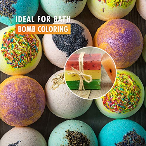 Natural Food Coloring and Soap Dye -Bundle of 18 10ml Liquid Bat...