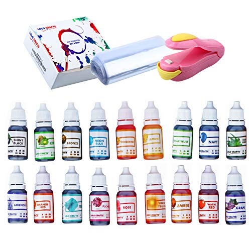 Natural Food Coloring and Soap Dye -Bundle of 18 10ml Liquid Bat...