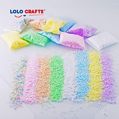 Slime Foam Beads Floam Balls – 18 Pack Pastel Microfoam Beads Kit ...