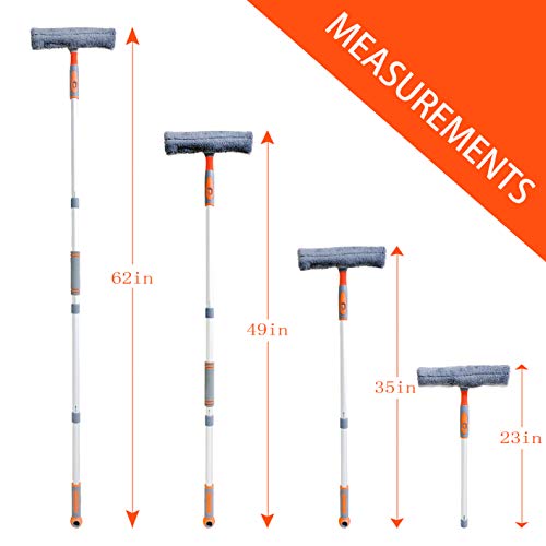 Professional Window Squeegee Cleaner, 2 in 1 Shower Squeegee with ...