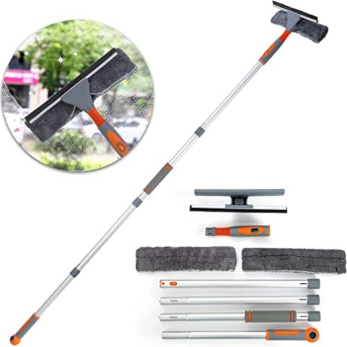 Professional Window Squeegee Cleaner, 2 in 1 Shower Squeegee with ...