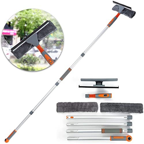 Professional Window Squeegee Cleaner, 2 in 1 Shower Squeegee with ...