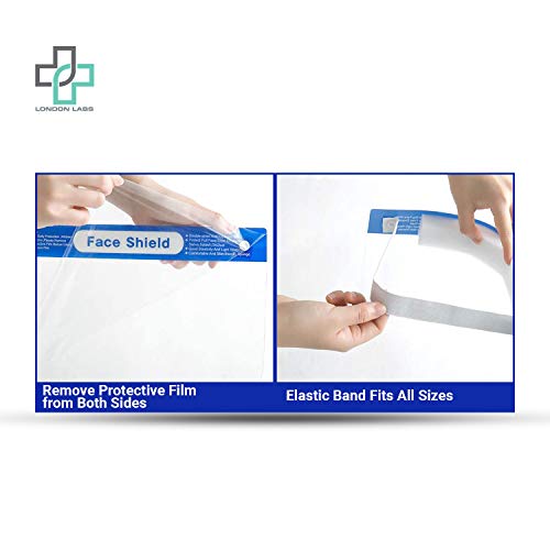 Protective Face Shield Clear Face Mask, Plastic Face Shield for Sa...