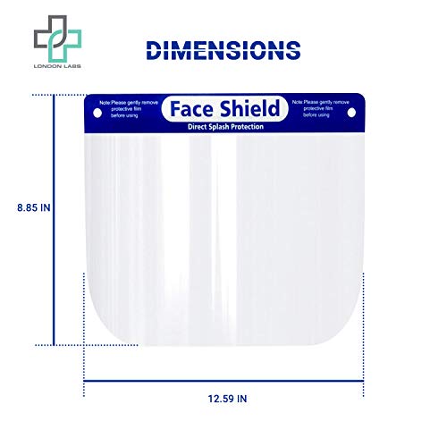 Protective Face Shield Clear Face Mask, Plastic Face Shield for Sa...