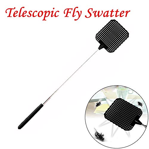 Loneflash Retractable Fly Swatter, Manual Pest Control Durable Lon...