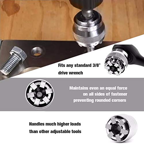Loneflash Universal Wrench Adaptive All-Fitting Drill Attachment S...