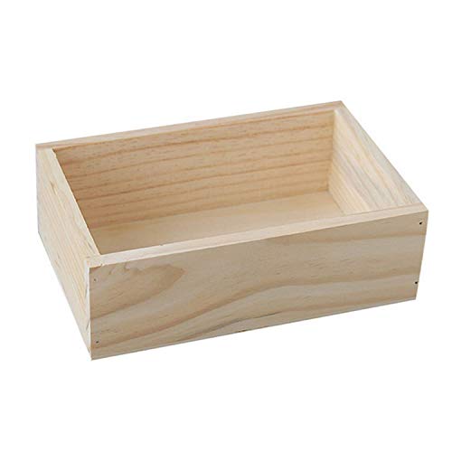 LONG TAO 7.5 × 5 × 2.4 Wood Succulent Planter Plant Container B...