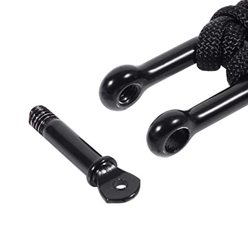 Longchin Survival Paracord Bracelet 2-Pack Black & Camouflage