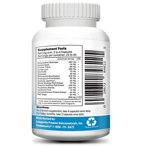 Longevity Blood Pressure Formula - Clinically formulated with 15+ ...
